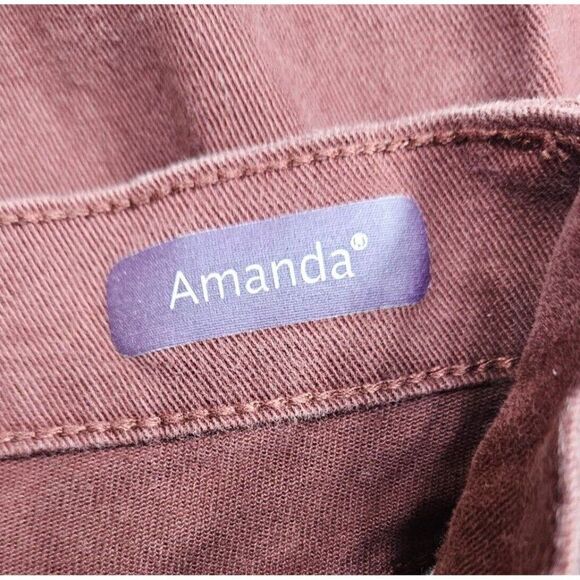 (3/$35) Gloria Vanderbilt Size 8 Short Amanda Straight Leg Red Burgundy Jeans - Picture 5 of 13